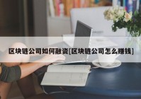 区块链公司如何融资[区块链公司怎么赚钱]