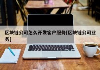 区块链公司怎么开发客户服务[区块链公司业务]